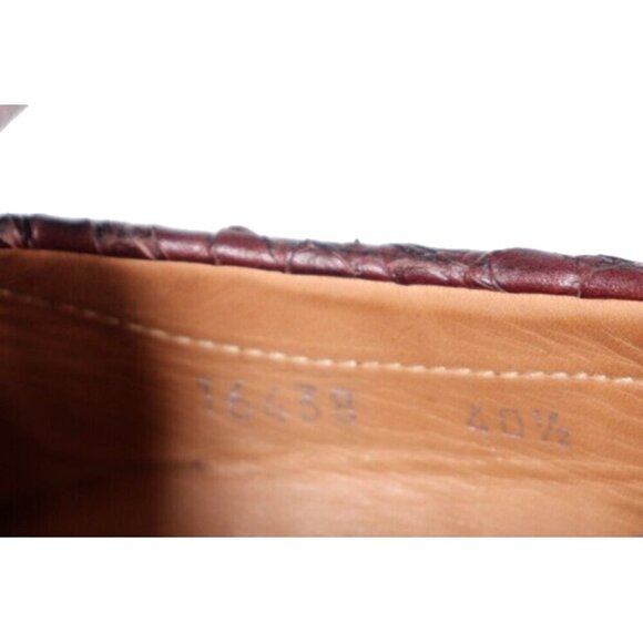 DRIES VAN NOTEN Womens US 10.5 Brown Croc-Embossed Leather Derby Brogues Sneaker - Picture 8 of 11